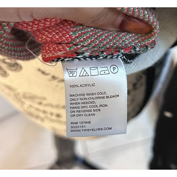 Tipsey Elves SANTA UNICORN UGLY CHRISTMAS SWEATER SZ Medium - Picture 9 of 9